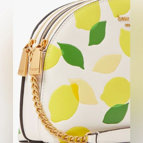 ♠️♠️♠️ Kate Spade Morgan Lemon Toss Embossed Double-zip Dome Crossbody ♠️♠️♠️ - Picture 2 of 15